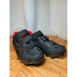 Tommaso Women's Black Red 3 Strap Terra 100 Cycling Shoes Size 38 / 7.5